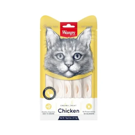 Wanpy 5 friandises Crémeuses Poulet (5x14g)