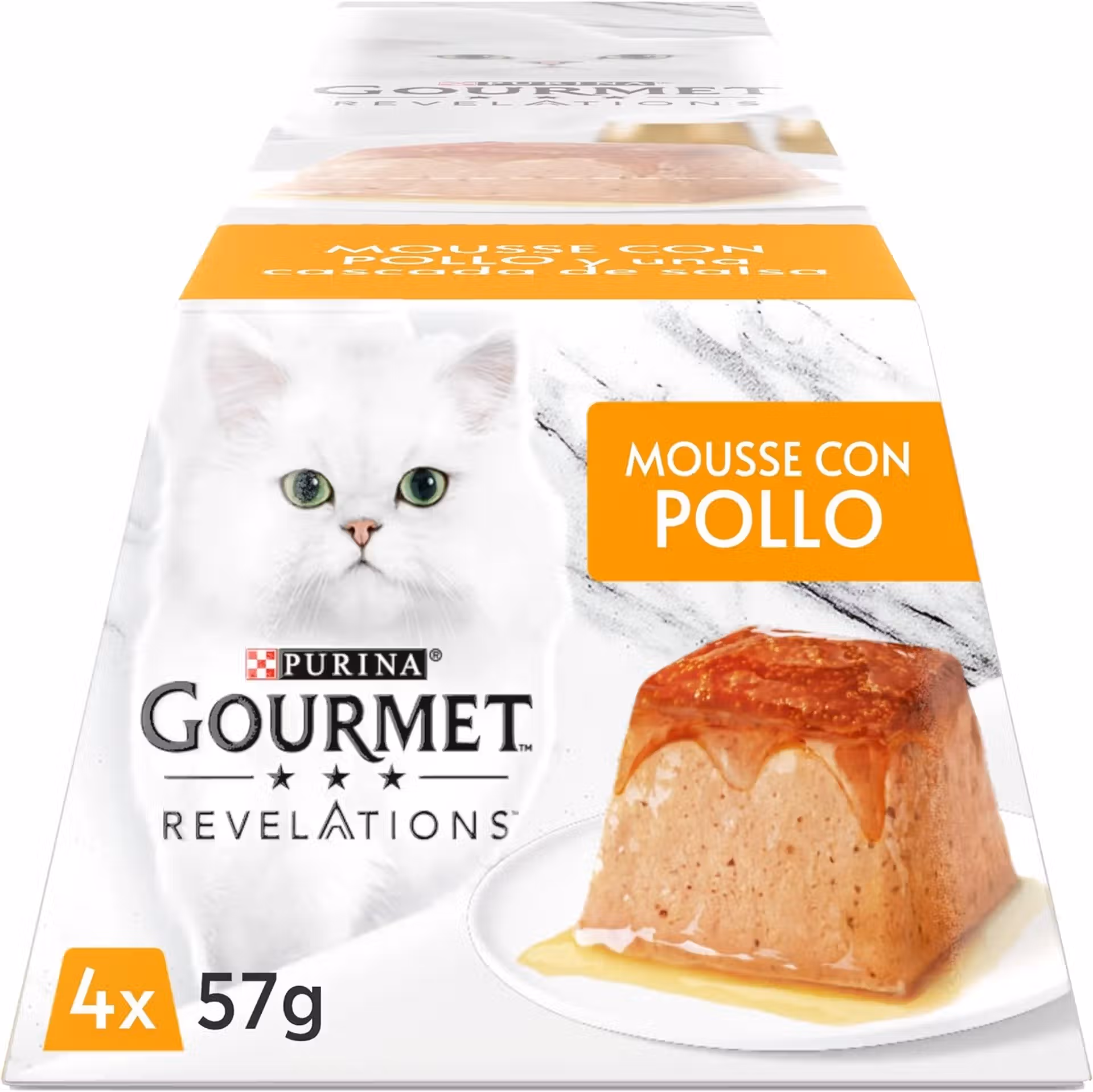 Purina Gourmet Révélations Mousselines au Poulet nappée de Sauce pour Chat (4 x 57g)