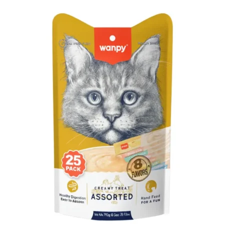 WANPY 25 friandises Crémeuses Assortiment plusieurs saveurs (25x14g)