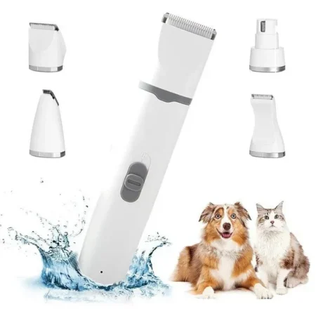 4 en1 Tondeuse pour Chat et Chien avec 4 Têtes