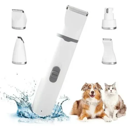 4 en1 Tondeuse pour Chat et Chien avec 4 Têtes